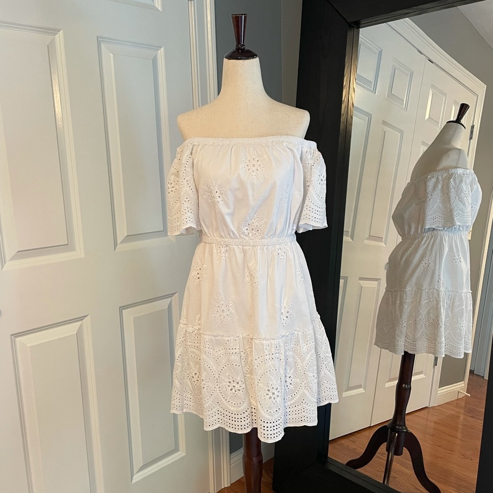 Cupcakes & Cashmere Eyelet Minidress